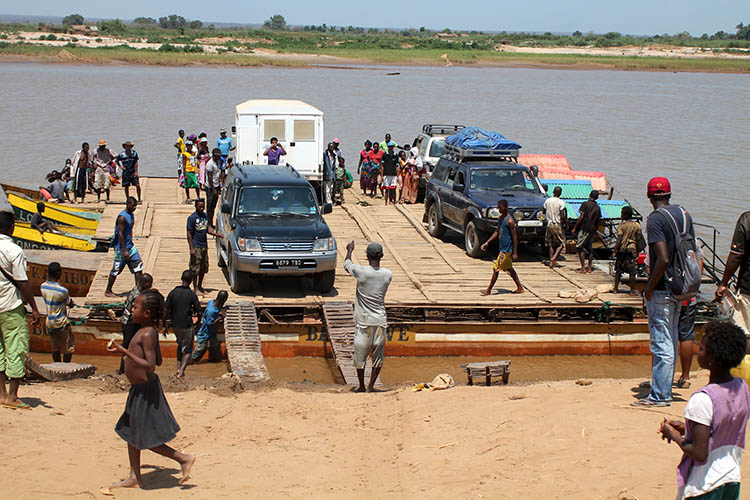 tsiribihina river and tsingy of bemaraha national park by motor boat